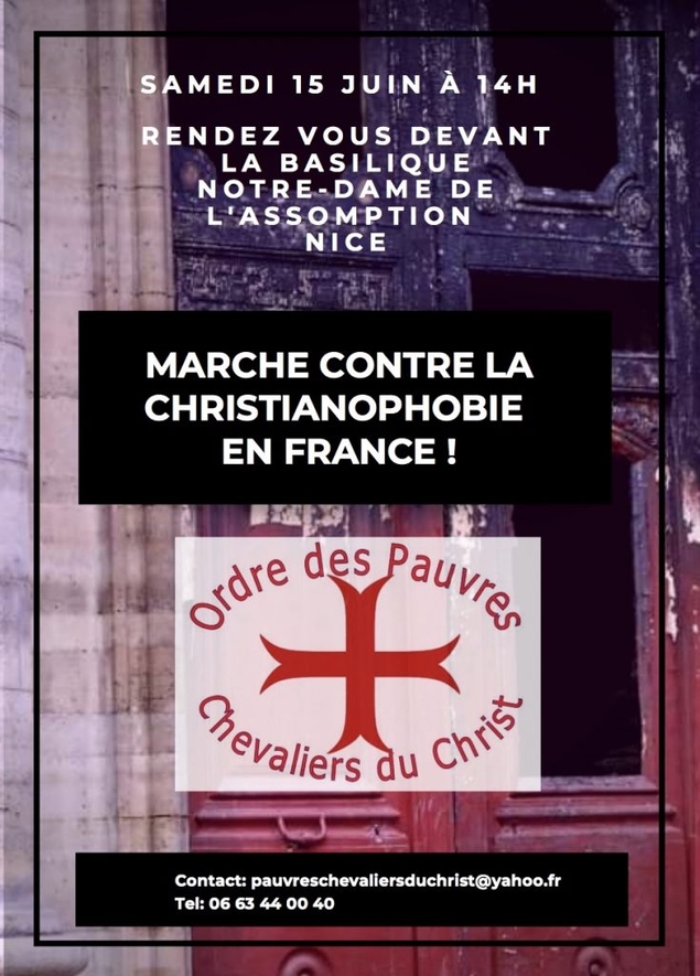 Une manifestation contre la christianophobie à Nice
