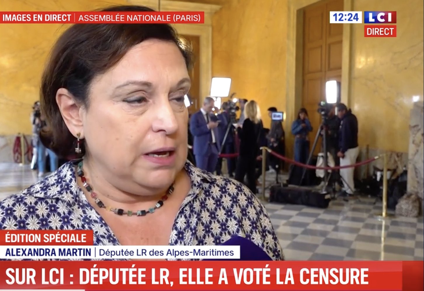 Tentative de censure du gouvernement : qui est Alexandra Martin, la seule députée LR qui a voté les deux motions ?